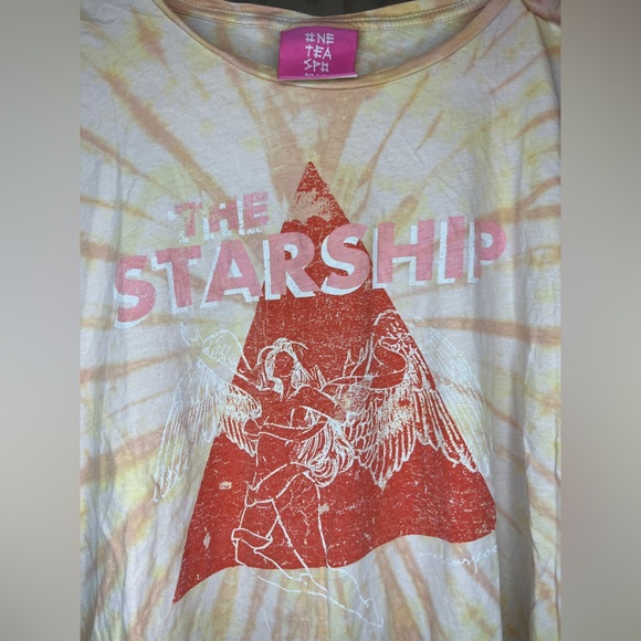 REVOLVE X One Teaspoon Starship Sunset Tie Dye Tee in Peach - Picture 6 of 11